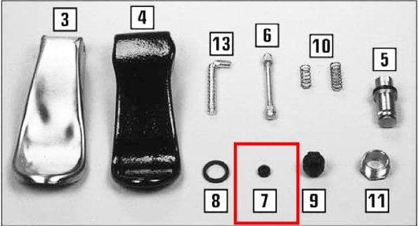 Inner seal for brass valve for cast iron and plastic drinkers, Kerbl