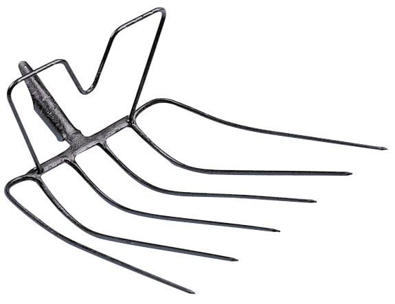 Chopper fork, 6 tines,  47 x 42 cm, without handle
