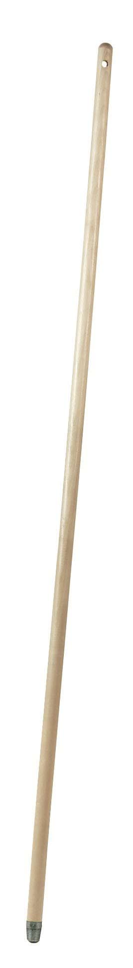 Broom handle w. hole & thread 130 cm