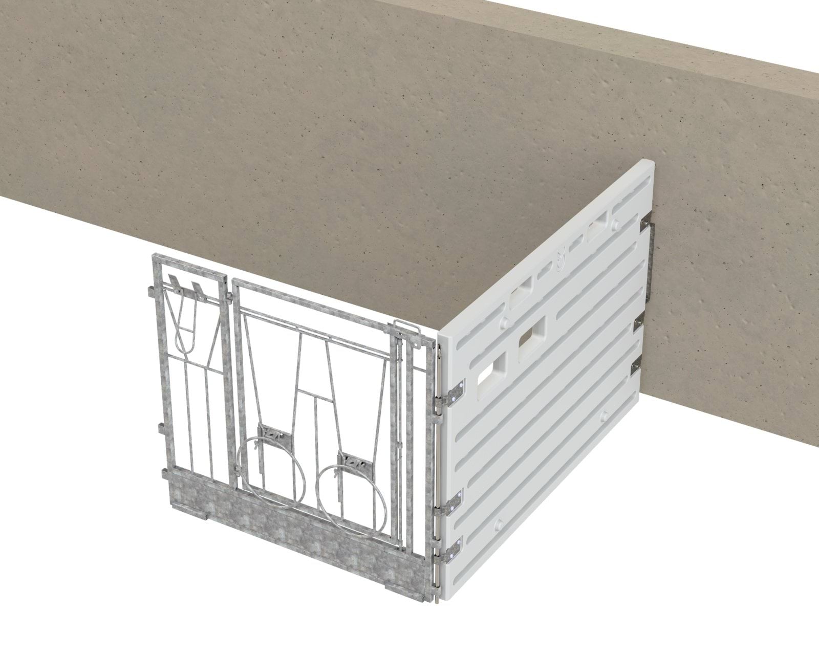Modular Calf Box Extension Single Bay, wall-standing