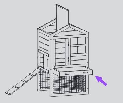 Spare tray for rodents cage, 45,5 x 48 x 6 cm, Kerbl