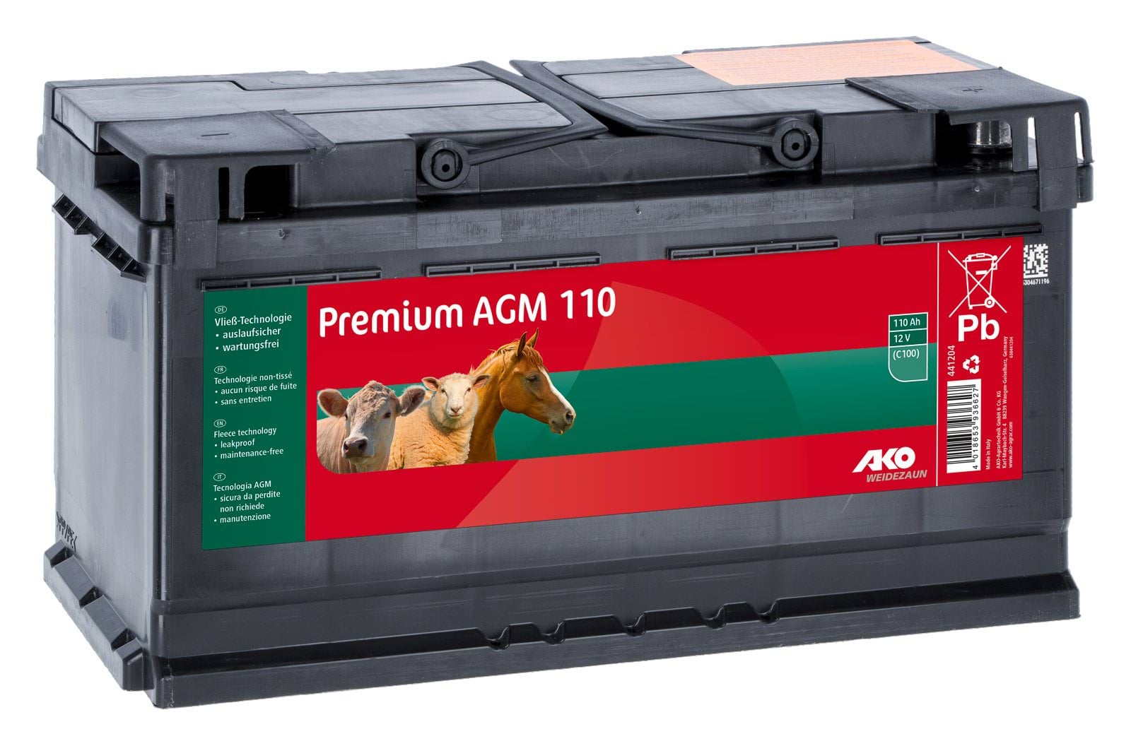 AKO Premium AGM battery 110AH C100