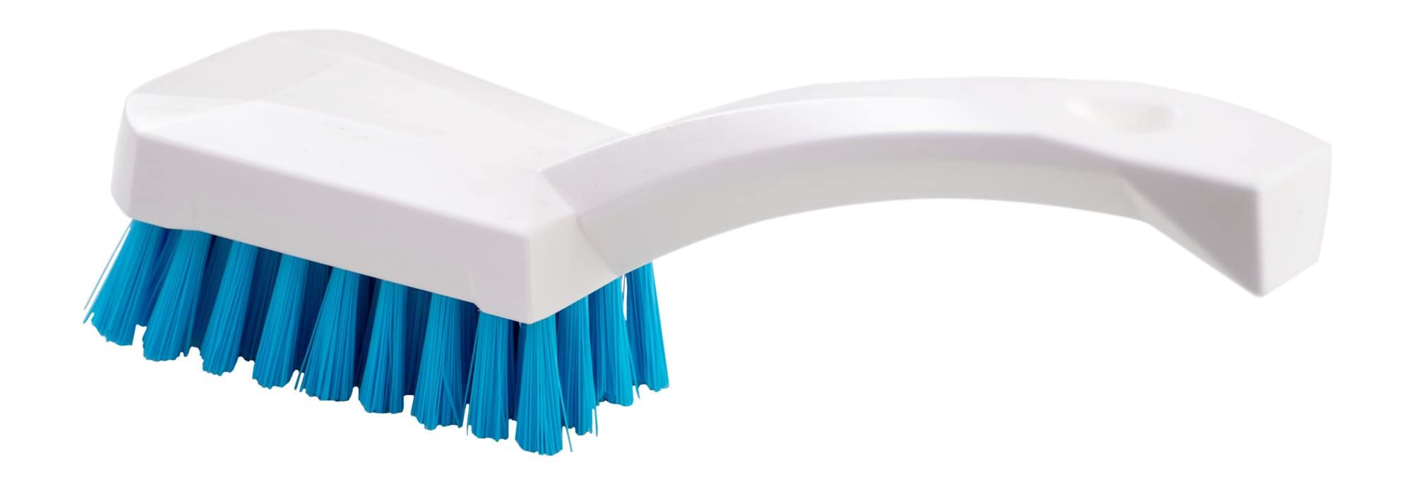 Trapezoidal brush with handle, 26 cm, white