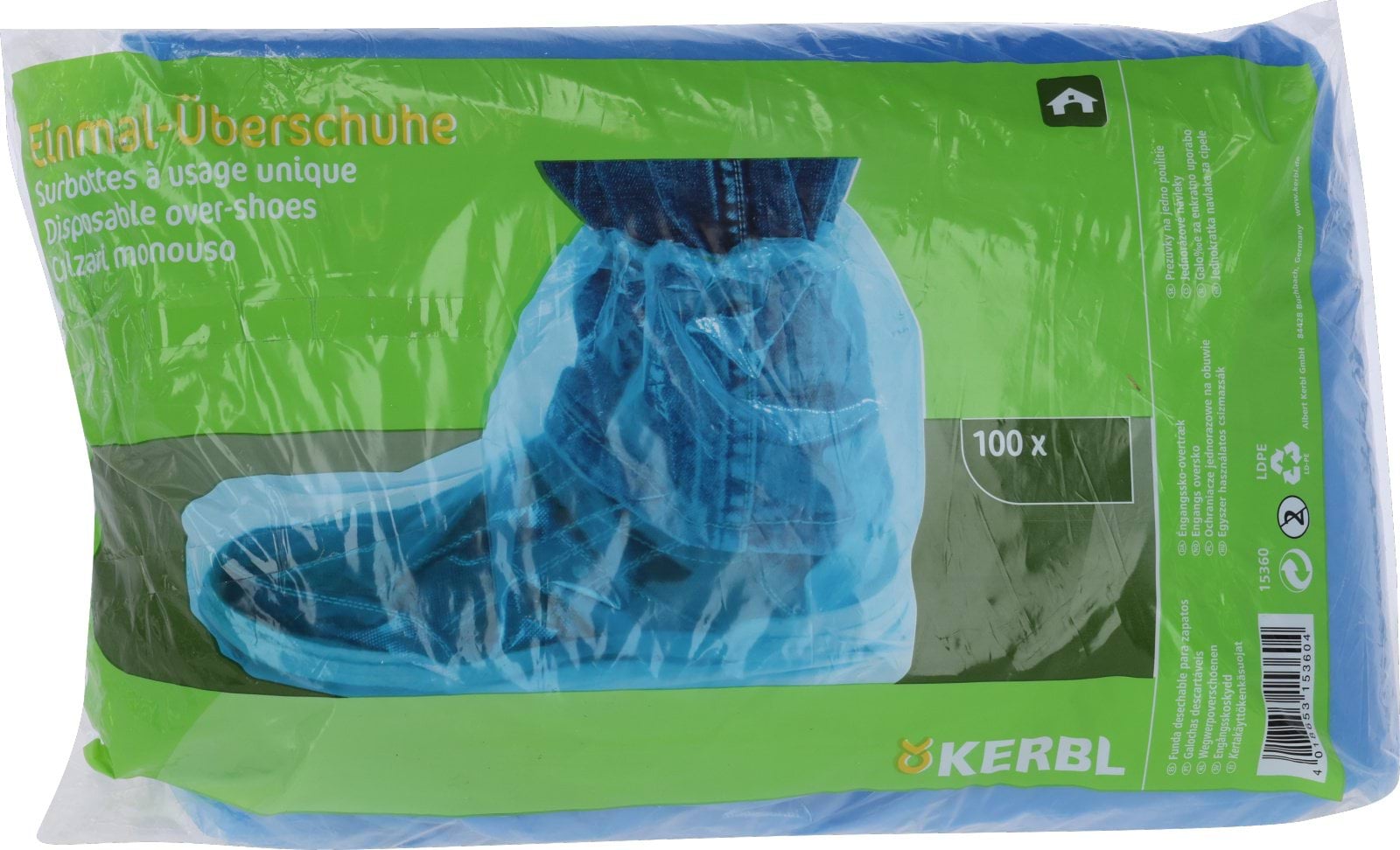 Disposable overboots short, blue, 100 pcs
