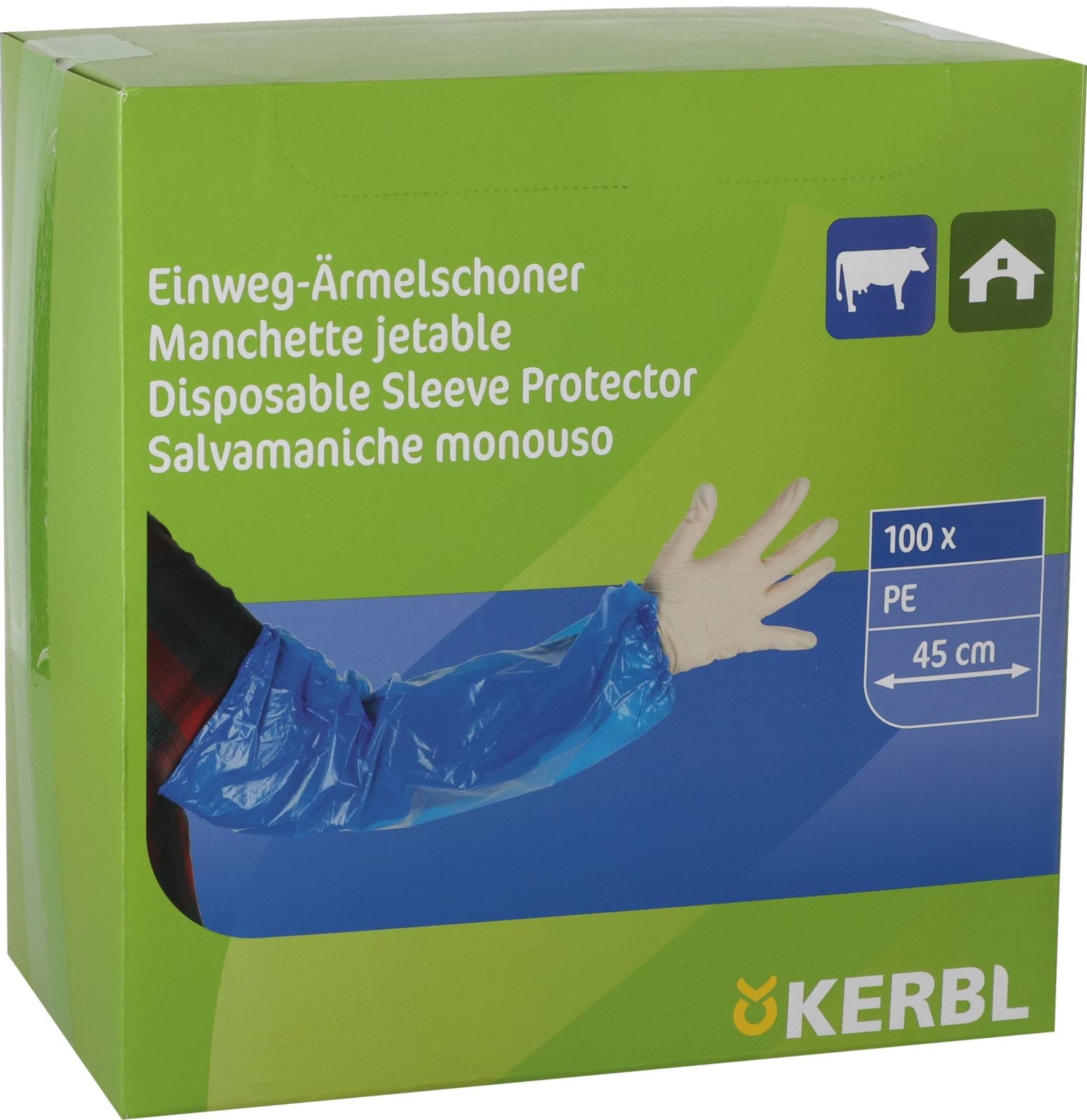 Disp. Sleeve Prot. 20x45cm LDPE, 100 pcs, hammered