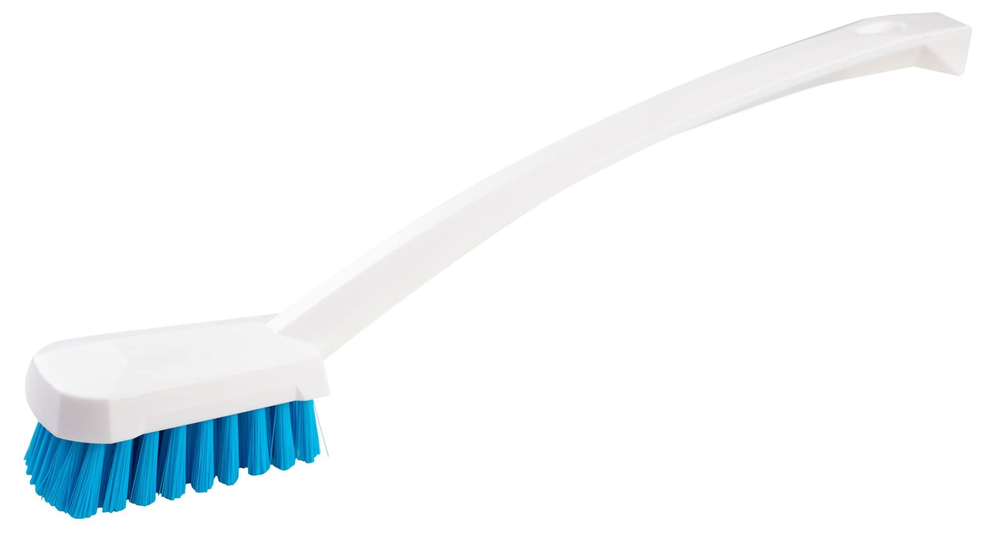 Trapezoidal brush with handle, 40 cm, white