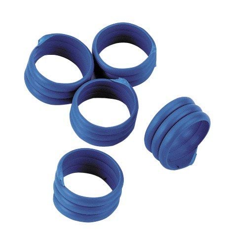 Spiral leg bands, Ø 16 mm, blue, 20 pcs/pack