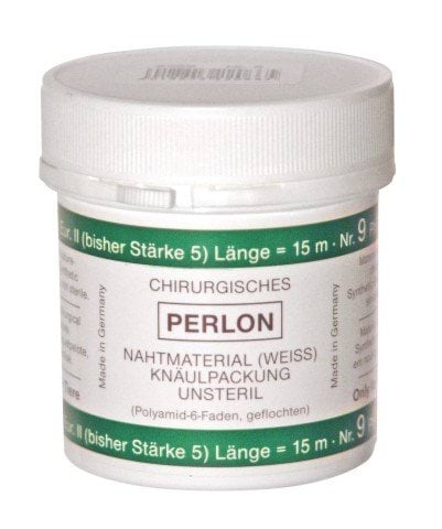 Sewing material Perlon, size 9 dark green label, for cattle