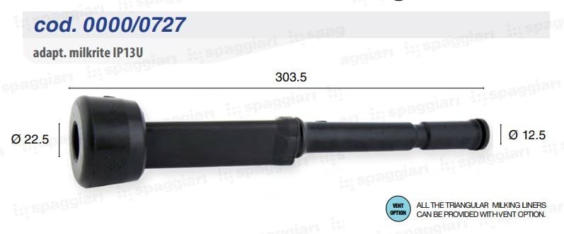 Spaggiari type Milkrite IP13U rubber teat, triangular, Harmony type collector, 4 pcs.