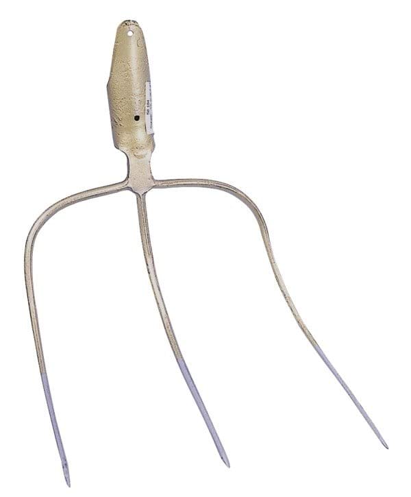 Bedding fork, 3 tines,  30 x 30 cm, without handle