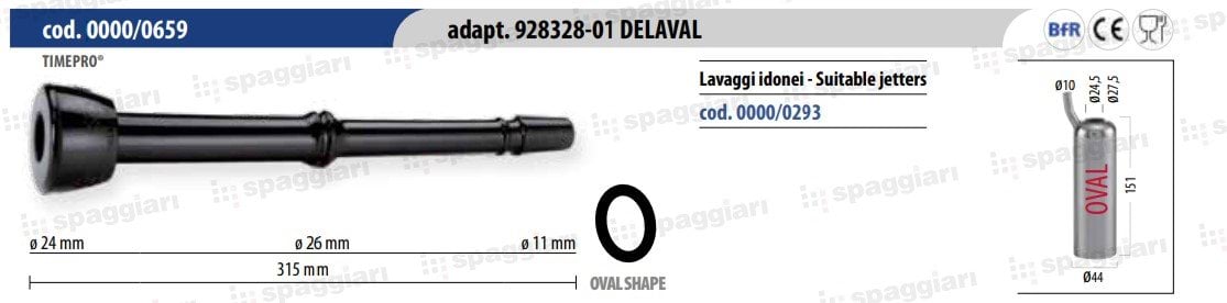Teat cup liner Spaggiari Alfa Laval 92832801, 4pcs