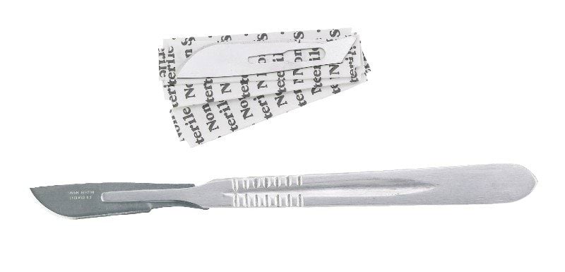 Set of surgical blades,  stainless, 5 x 2216 + 1 x 2215