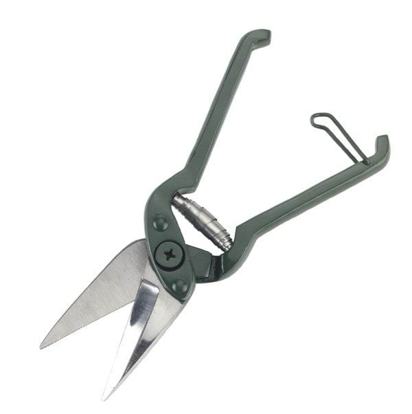 Claw shear, with teeth, 26 cm long, green