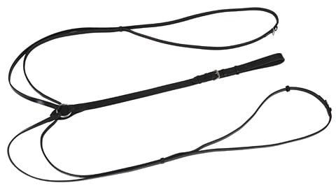 Running side reins, black, full