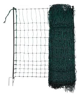 Poultry netting 25 m, 106 cm double prong, green, w/o power