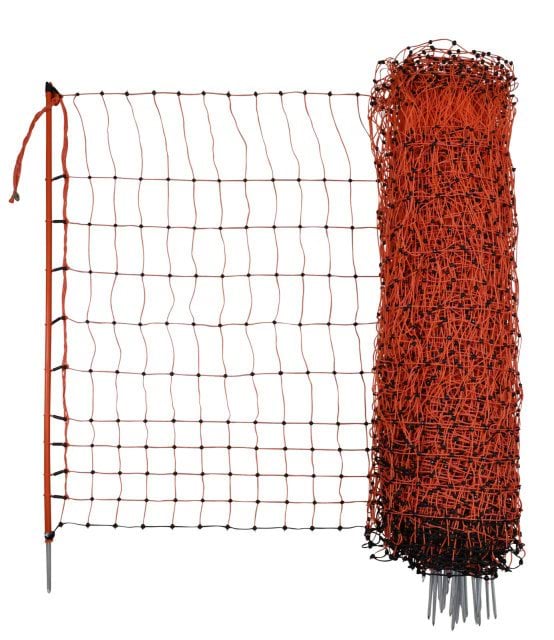 Poultry Netting 50 m., 106cm Single Prong,orange, el. cond.