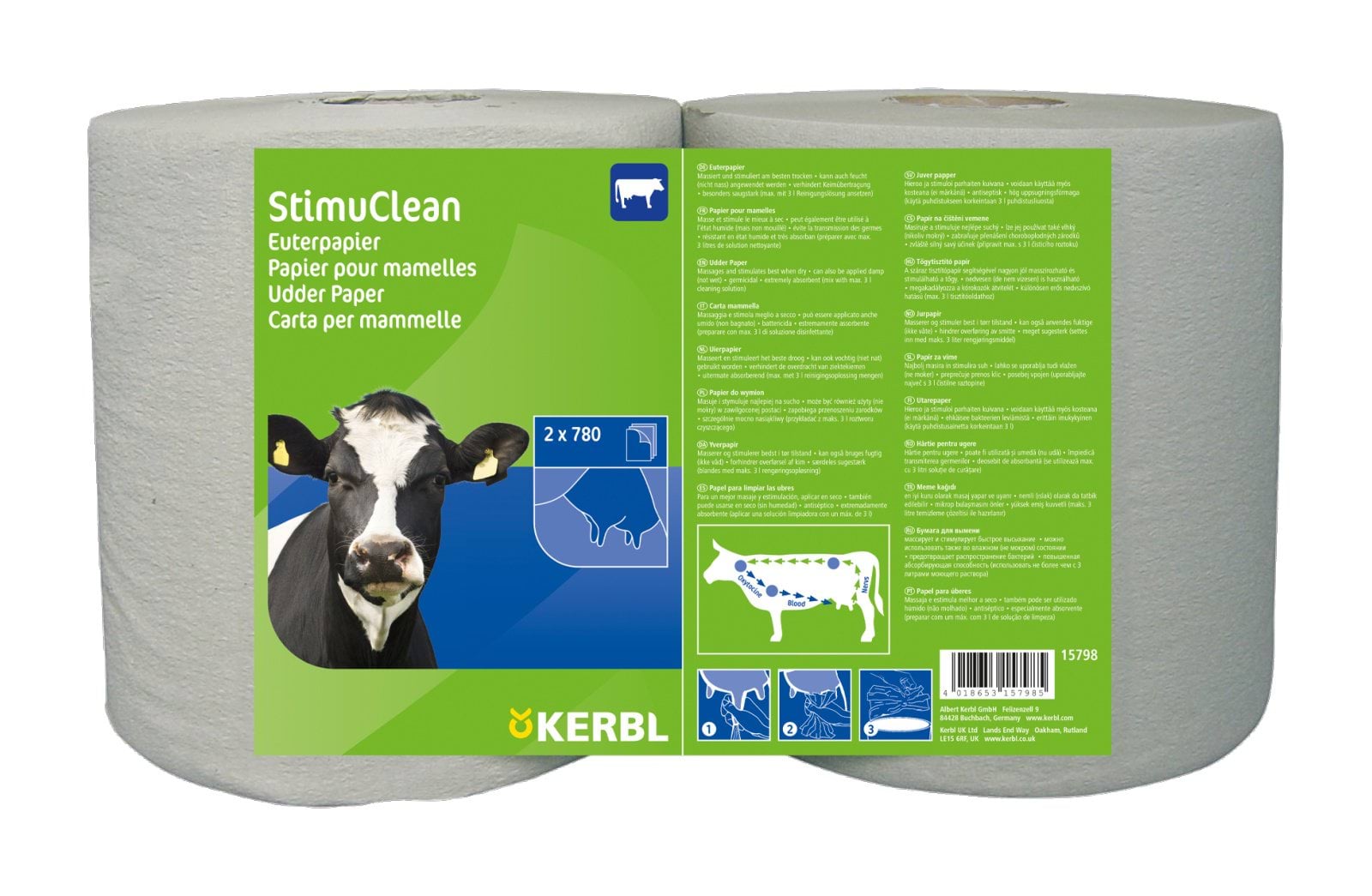 Udder towel StimuClean, 2 x 780 sheets