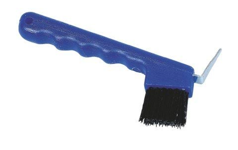 Hoof Pick with Brush blue