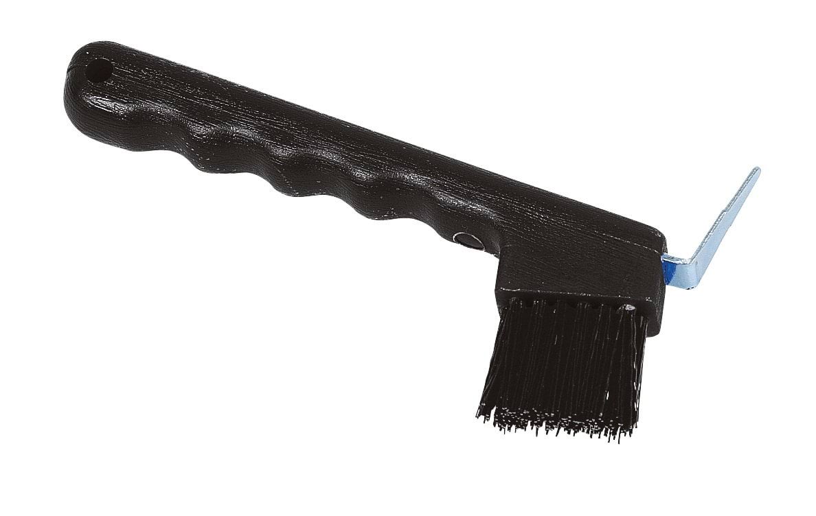 Hoof Pick with Brush black