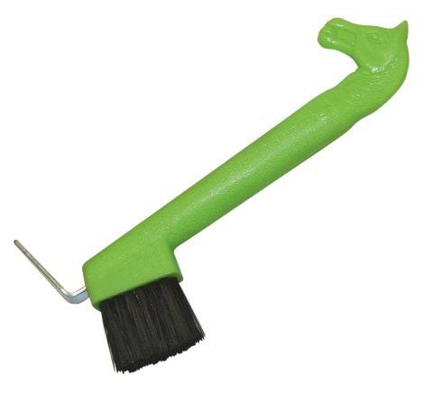 Hoof pick with horse´s head applegreen