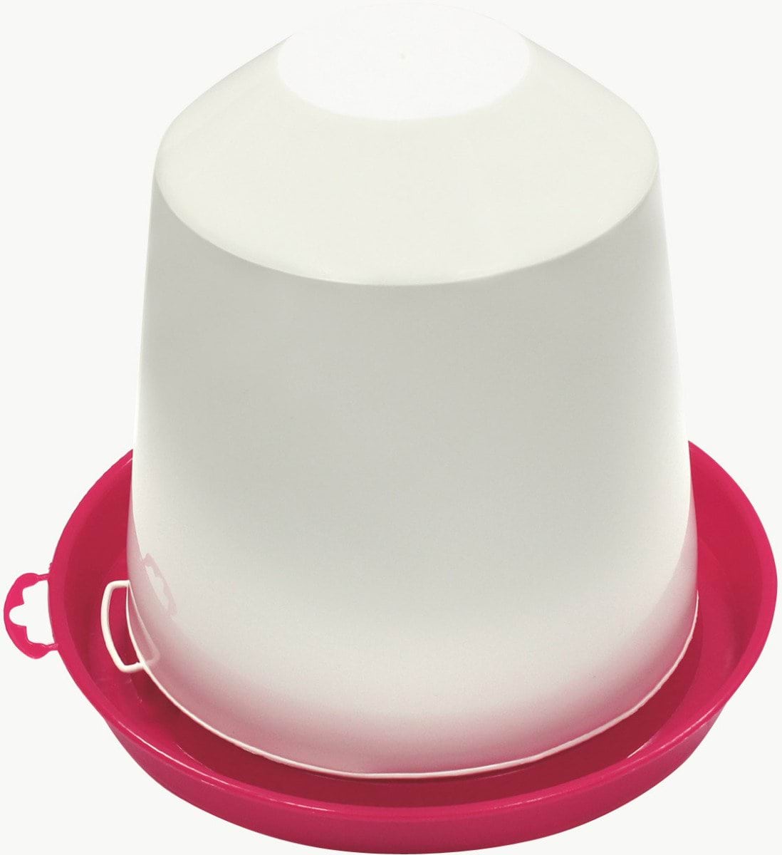 Polypropylene siphon drinker 5 ltr, pink and white