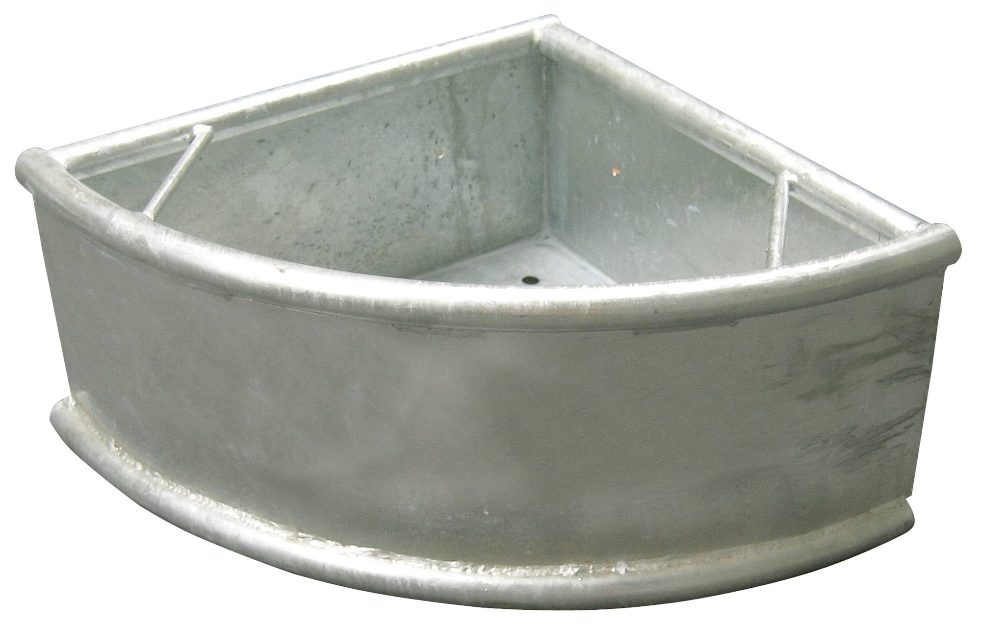 Trough triangular, 35 litre, galvanized