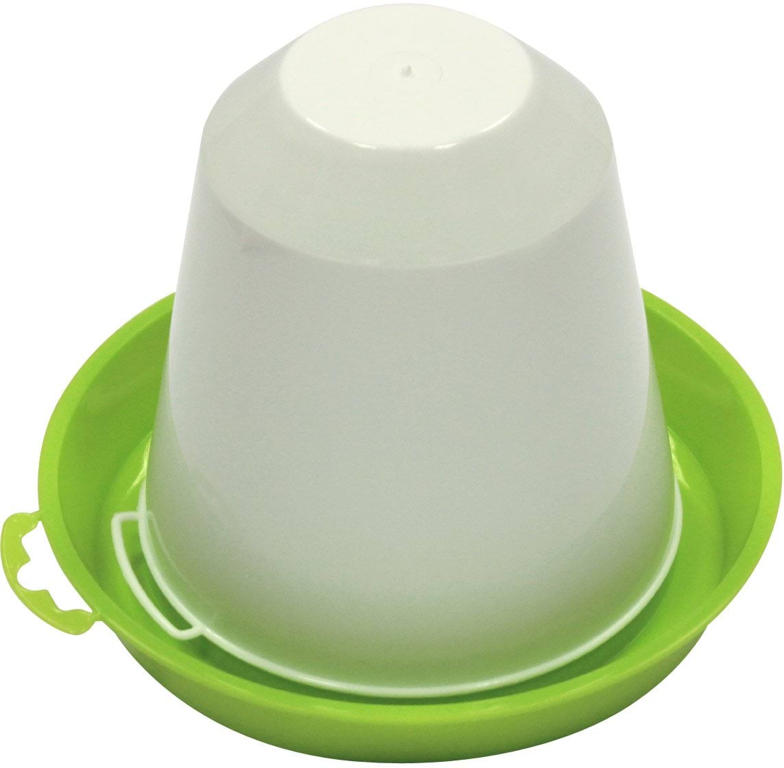Polypropylene siphon drinker 1,5 ltr, green and white