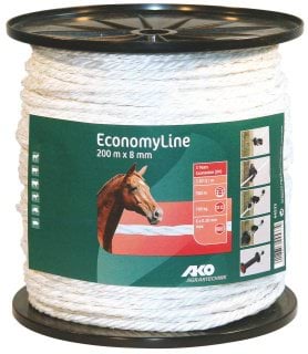 Rope ECONOMY AKO 200m 8mm,6x0,2mm, white