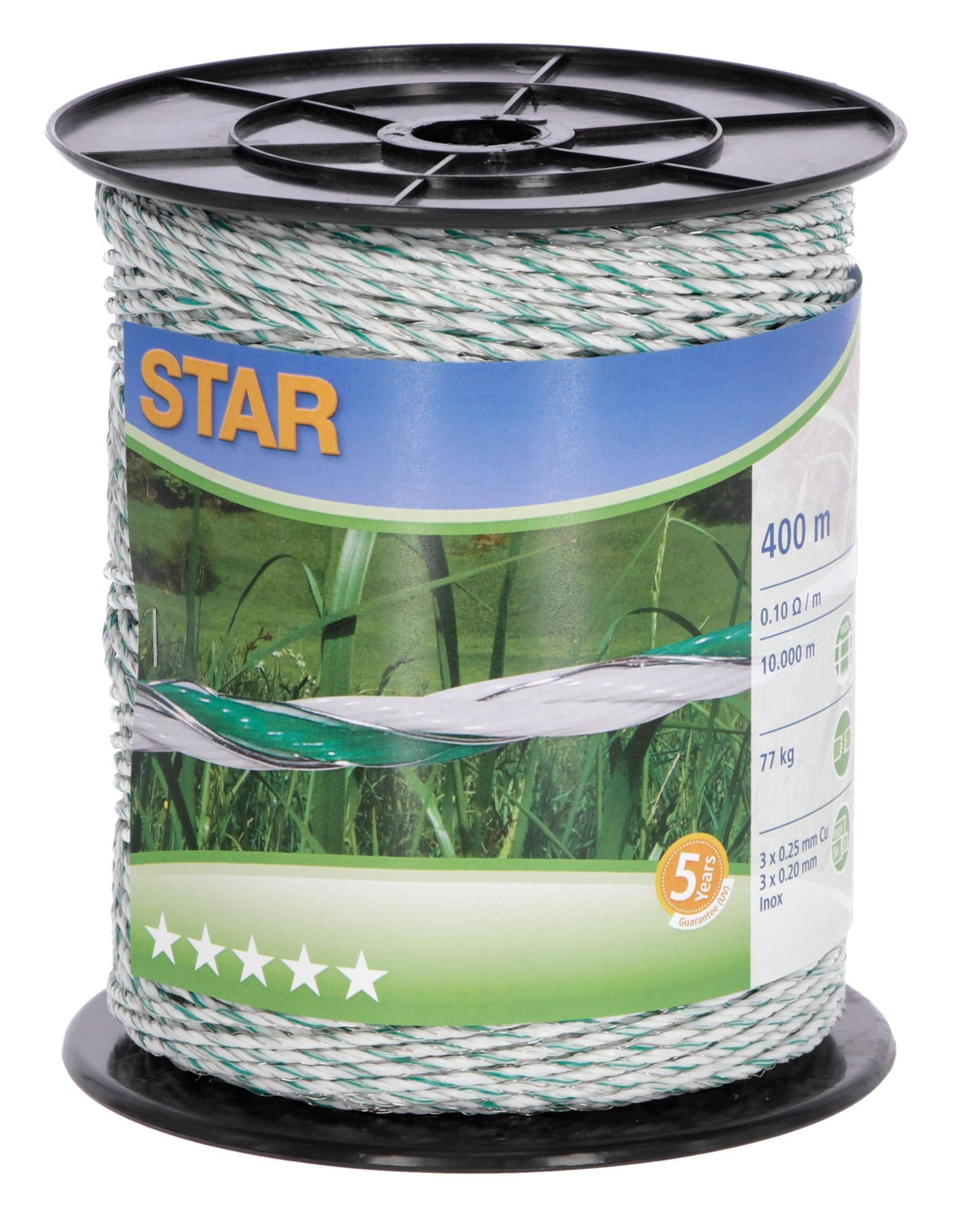Polywire Star, 400 m, white/green