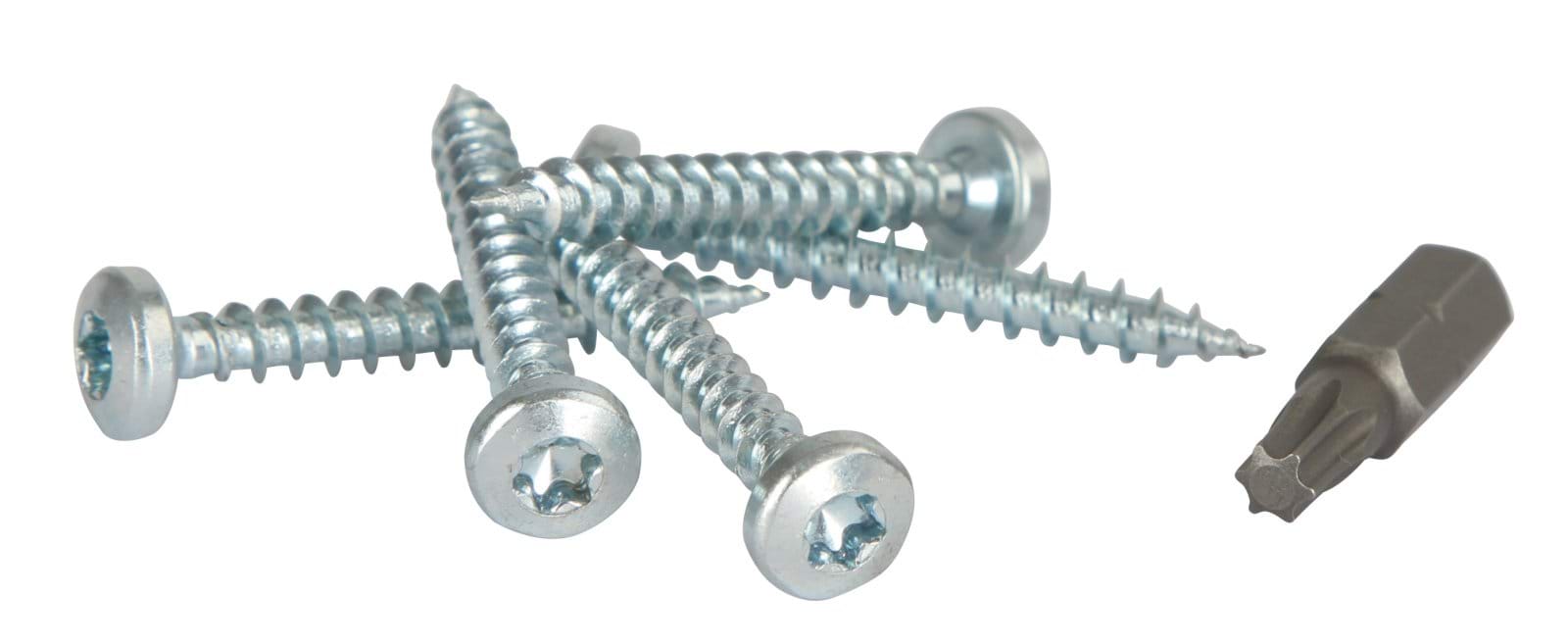 Wood screws 4,5 x 3 mm, galvanized, incl. bit insert