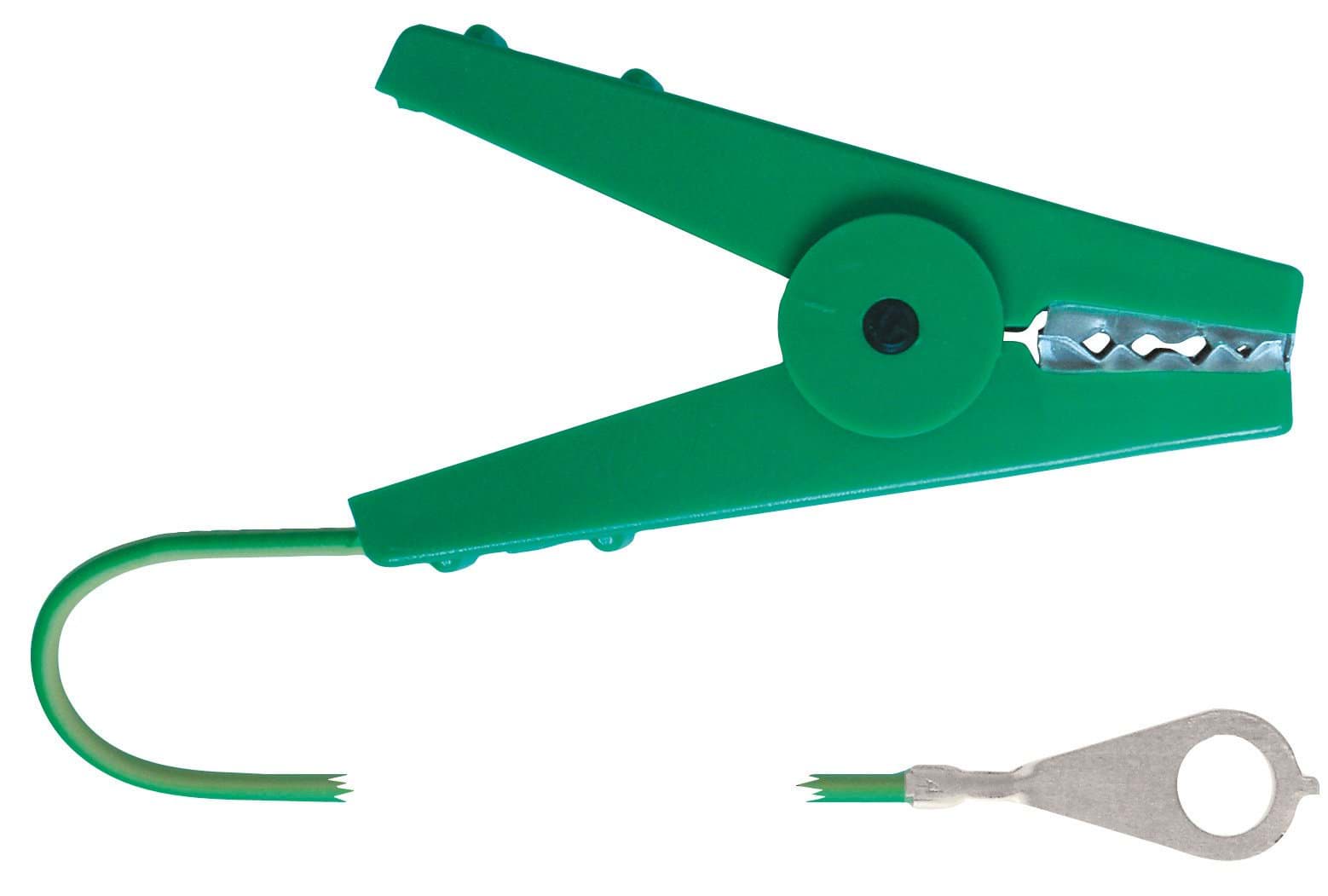 Earth connecting cable, green, 100 cm, M8 metal eye