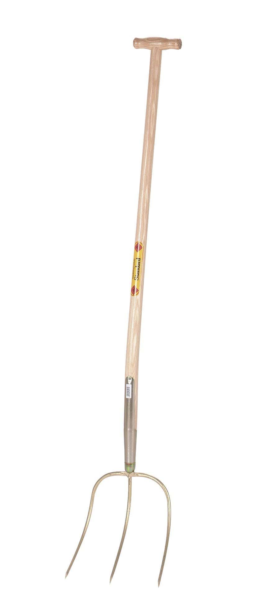 Bedding fork, 3 tines, 28 x 25 cm, with T-handle