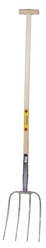 Manure fork, 4 tines, 31 x 23 cm, with T-handle