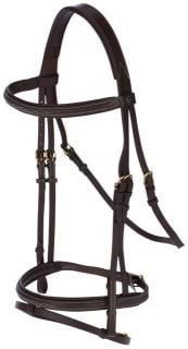 Leather bridle, Classic brown, pony