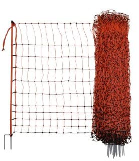 Poultry Netting 50 m., 106cm Double Prong,orange, el. cond.