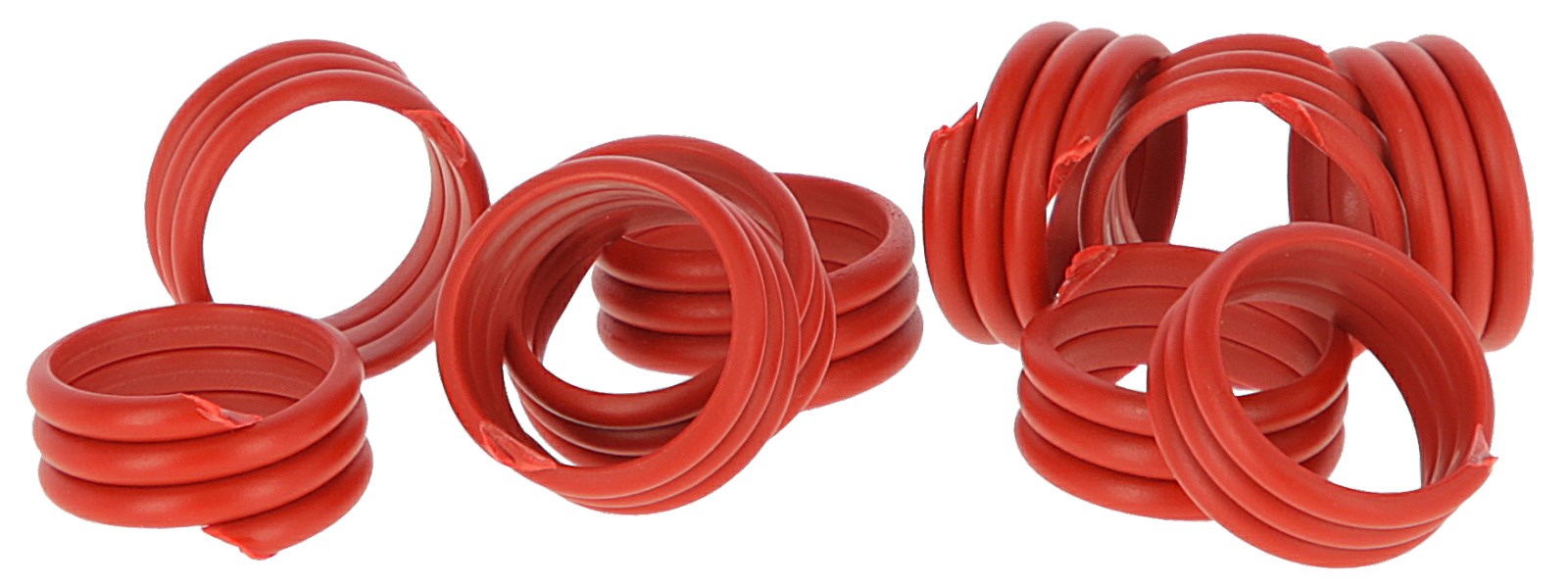 Spiral Leg Bands for Poultry, 10 mm, Red, 100 pcs, Kerbl