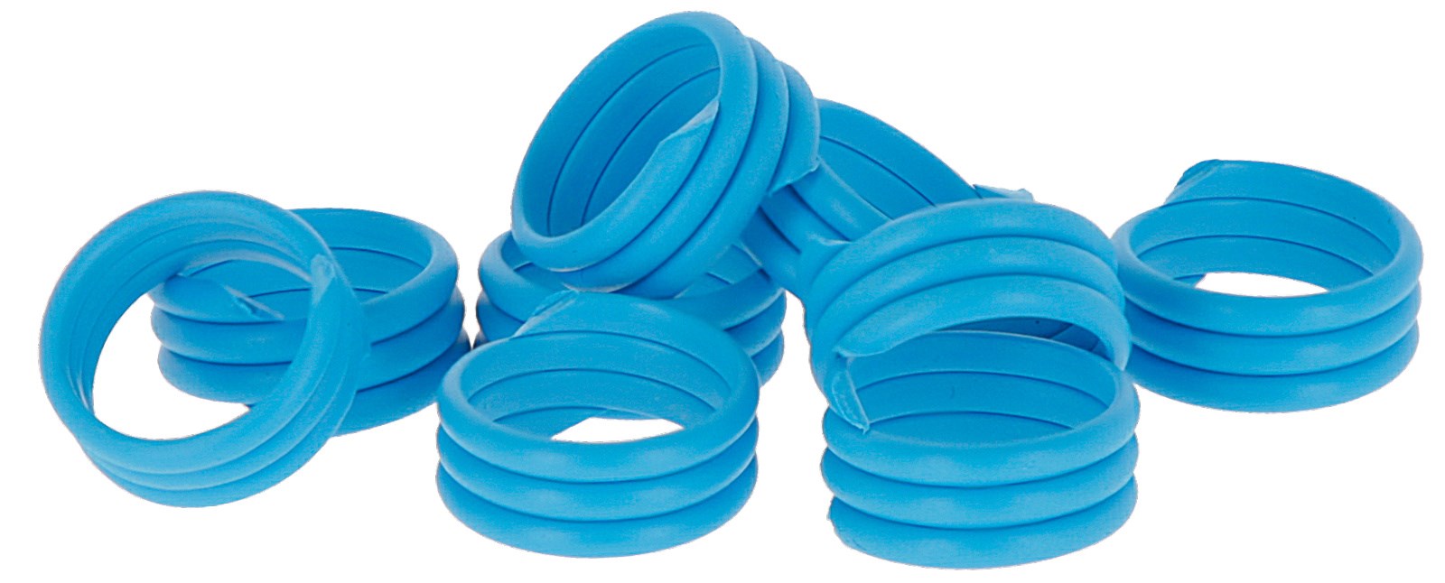 Spiral Leg Bands for Poultry, 12 mm, Blue, 100 pcs, Kerbl