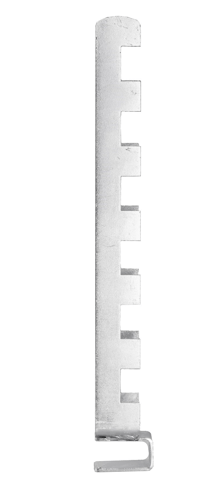DOUBLE HANGER FOR THE BEAM /20x40/ L-420 BOTTOM FOR BLADES (6 HOLES) /ZINC/