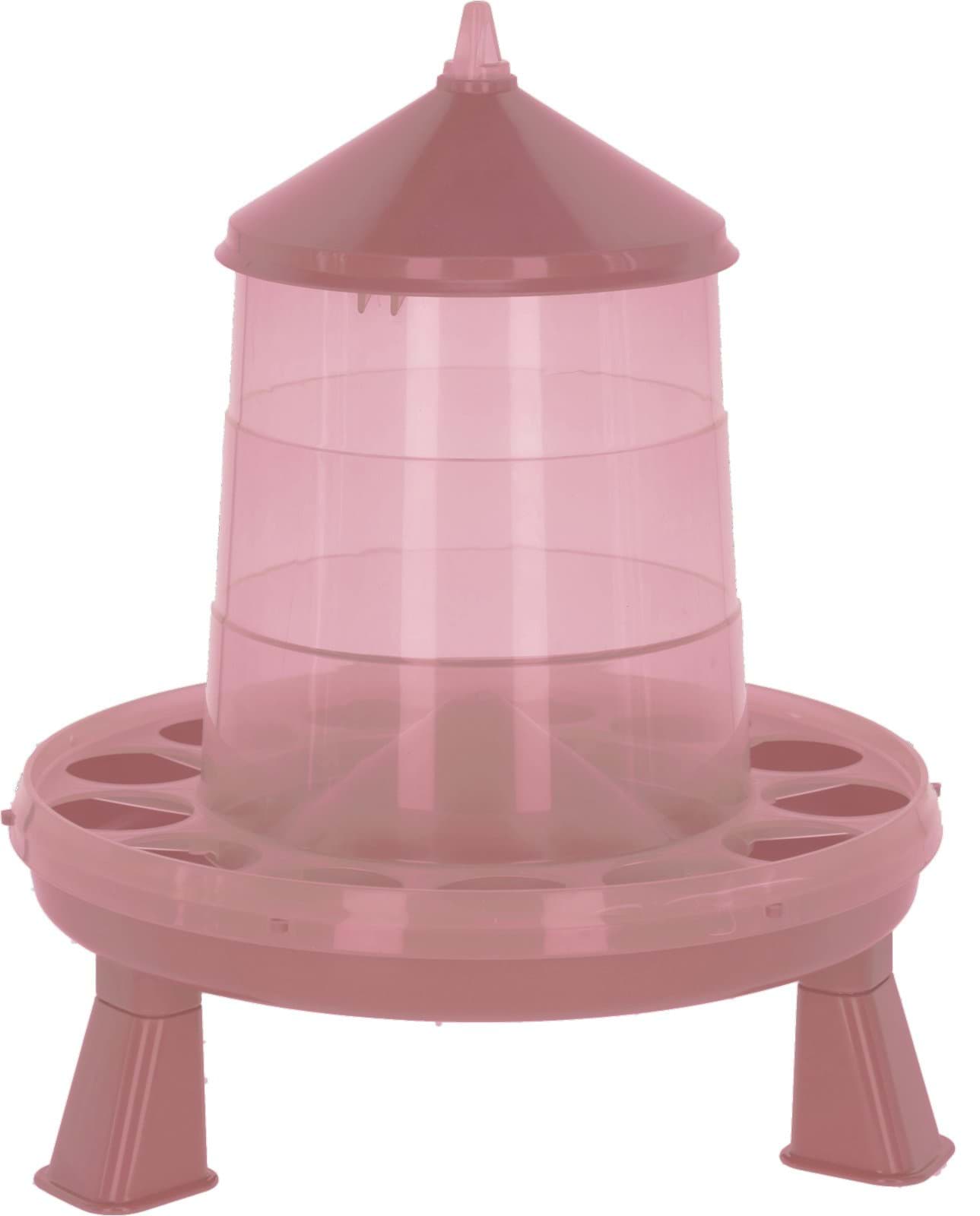 Poultry feeder with base, 4.8 l, 4 kg, pink, Kerbl