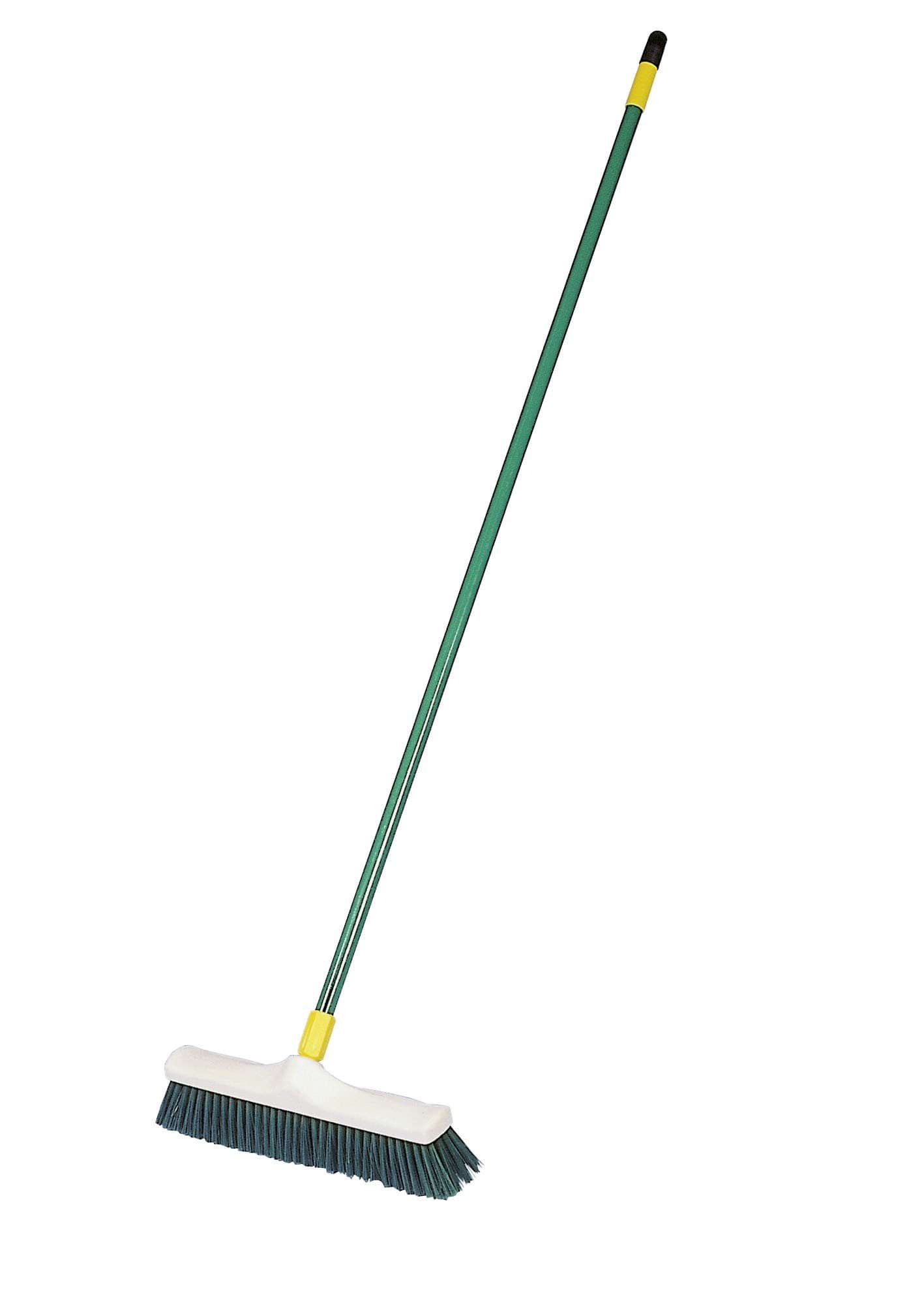 Multiuse broom, complete 40 cm wide, 150 cm long, green