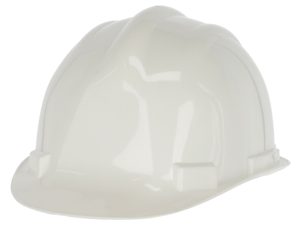 Safety helmet, white with 6-point interior fittings