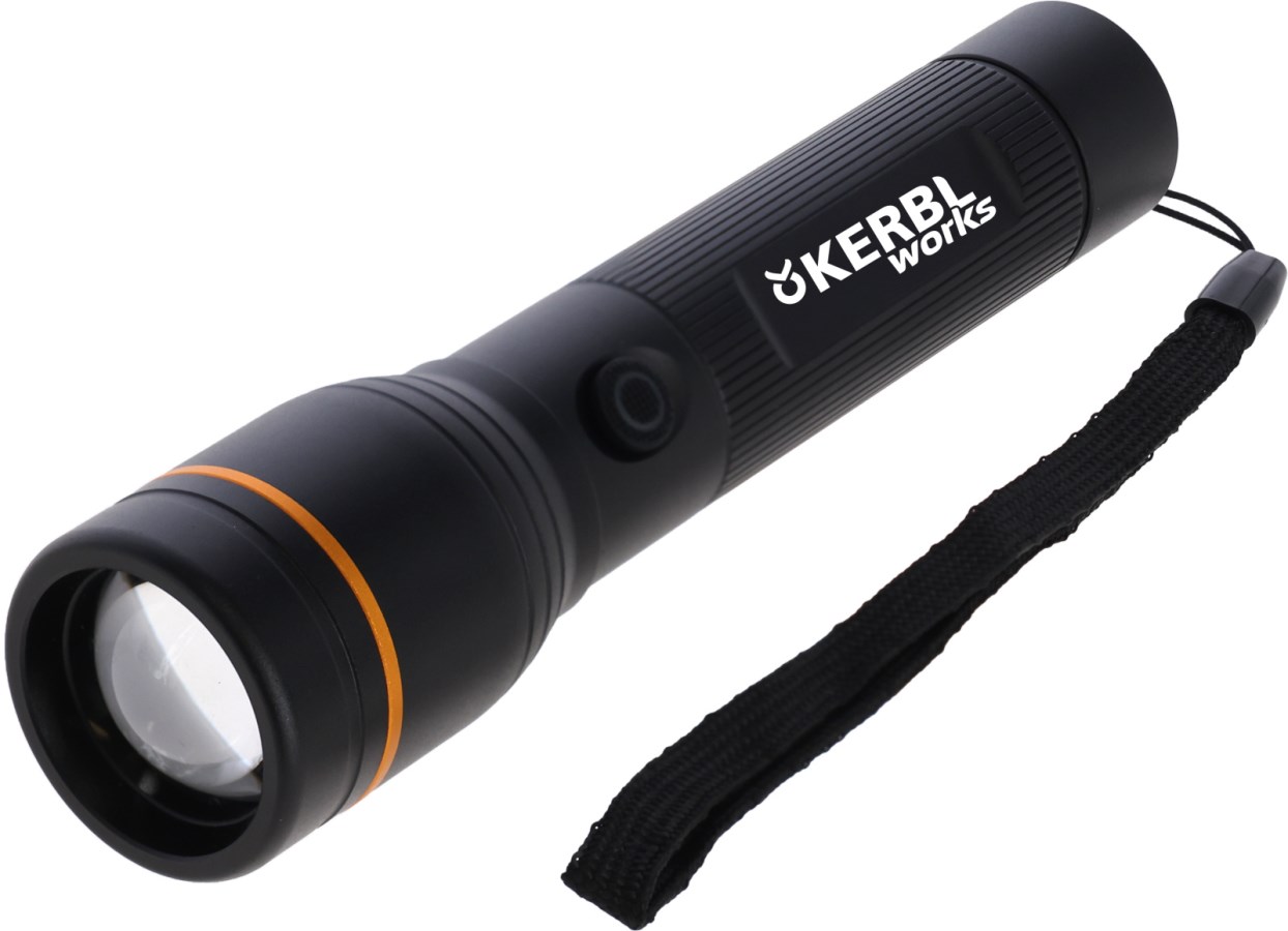 LED rechargeable flashlight ProFire, with USB cable, 1800 lm, Kerbl