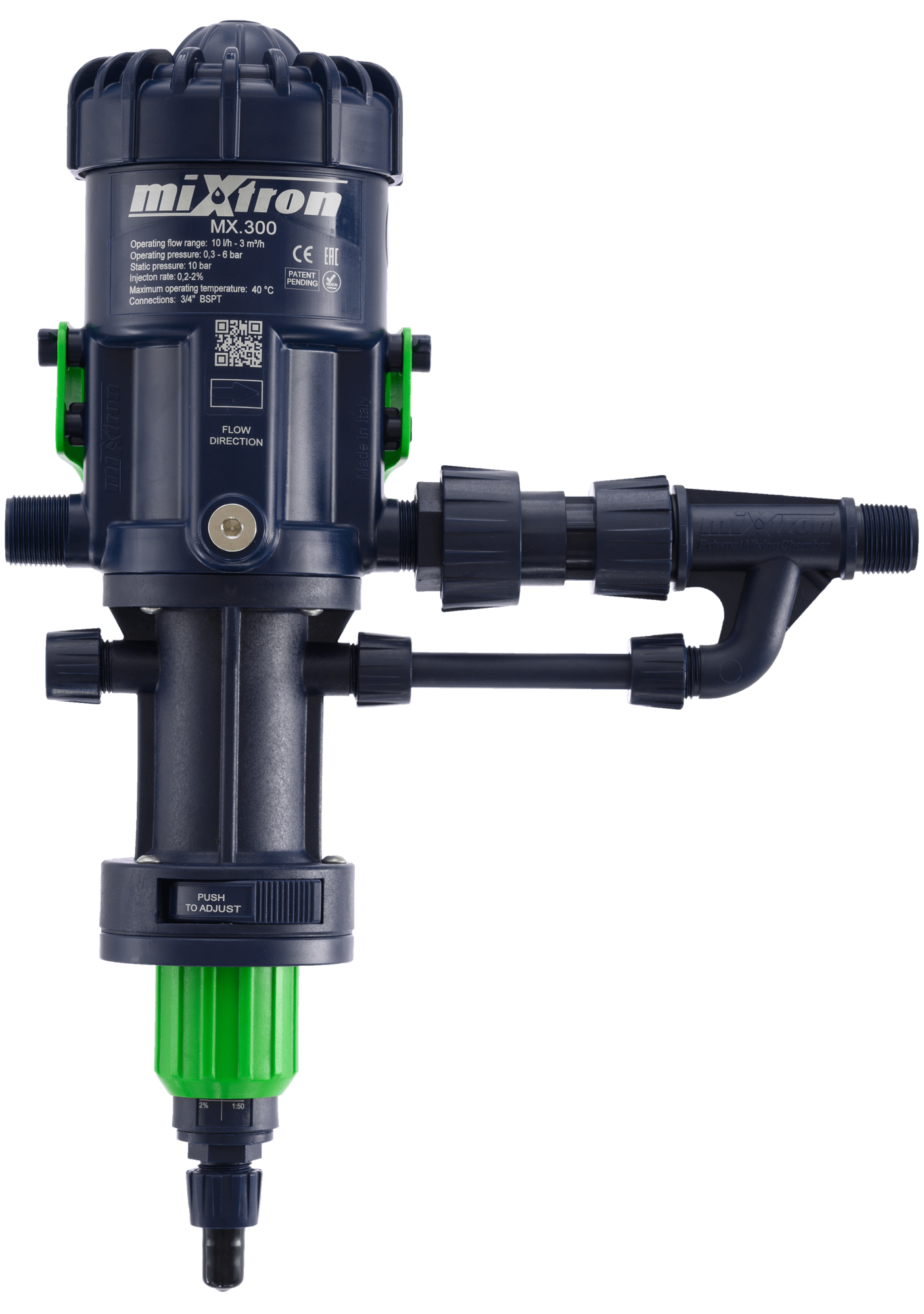 By-Pass dosing pump, 0.2–2%, MX.250.P022.2.B.00.1.BSP.VX, Mixtron