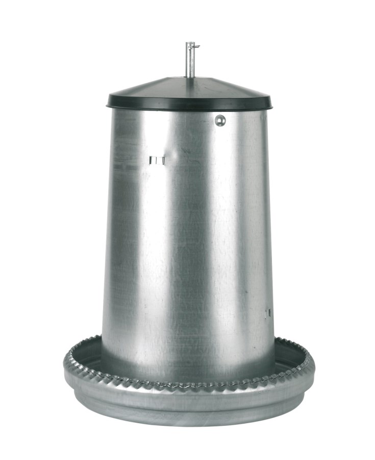 Feeder for chicken and fowl, unmounted, 18 l, galvanized, Kerbl