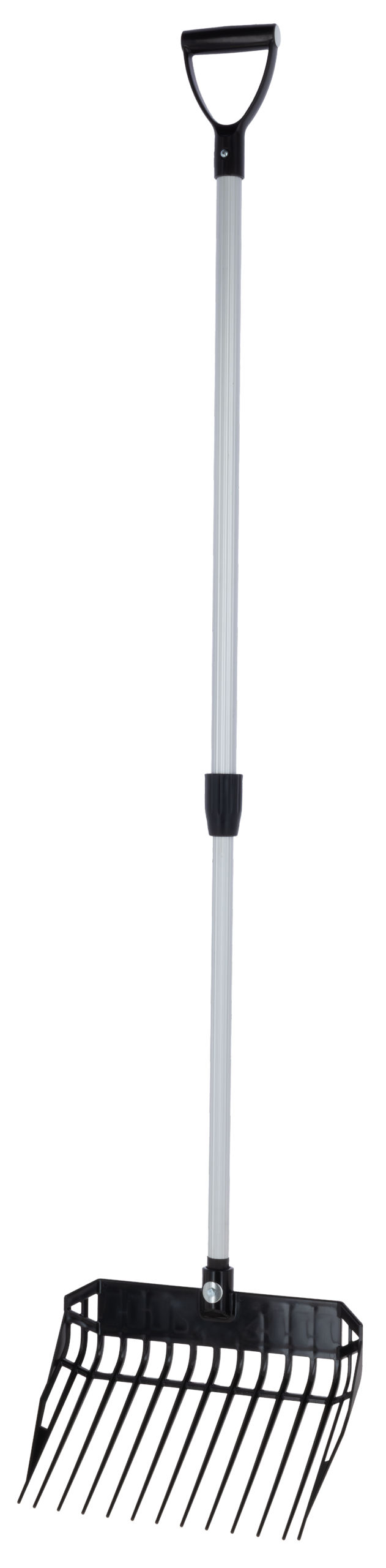 Pellet fork with handle, black, Kerbl