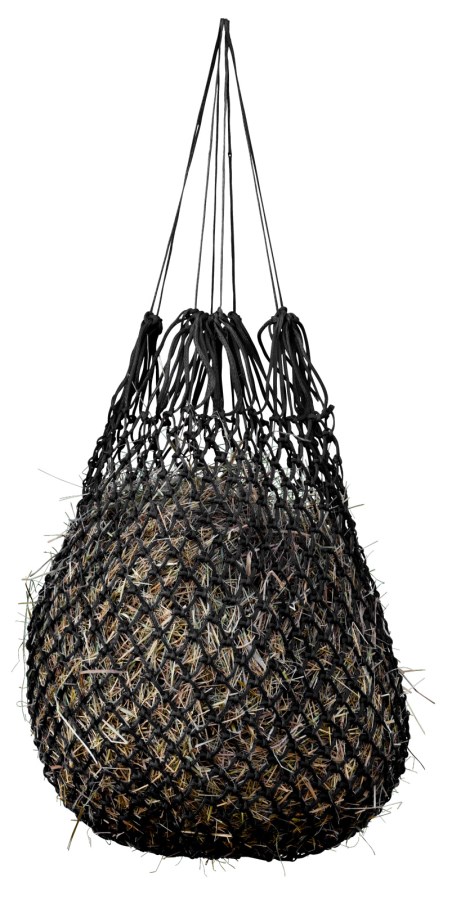 Hay Net Nova, no rings, black, mesh width 3 cm