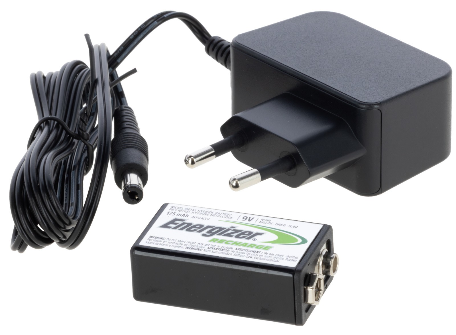 Battery charger + 9 V battery for pregnancy tester