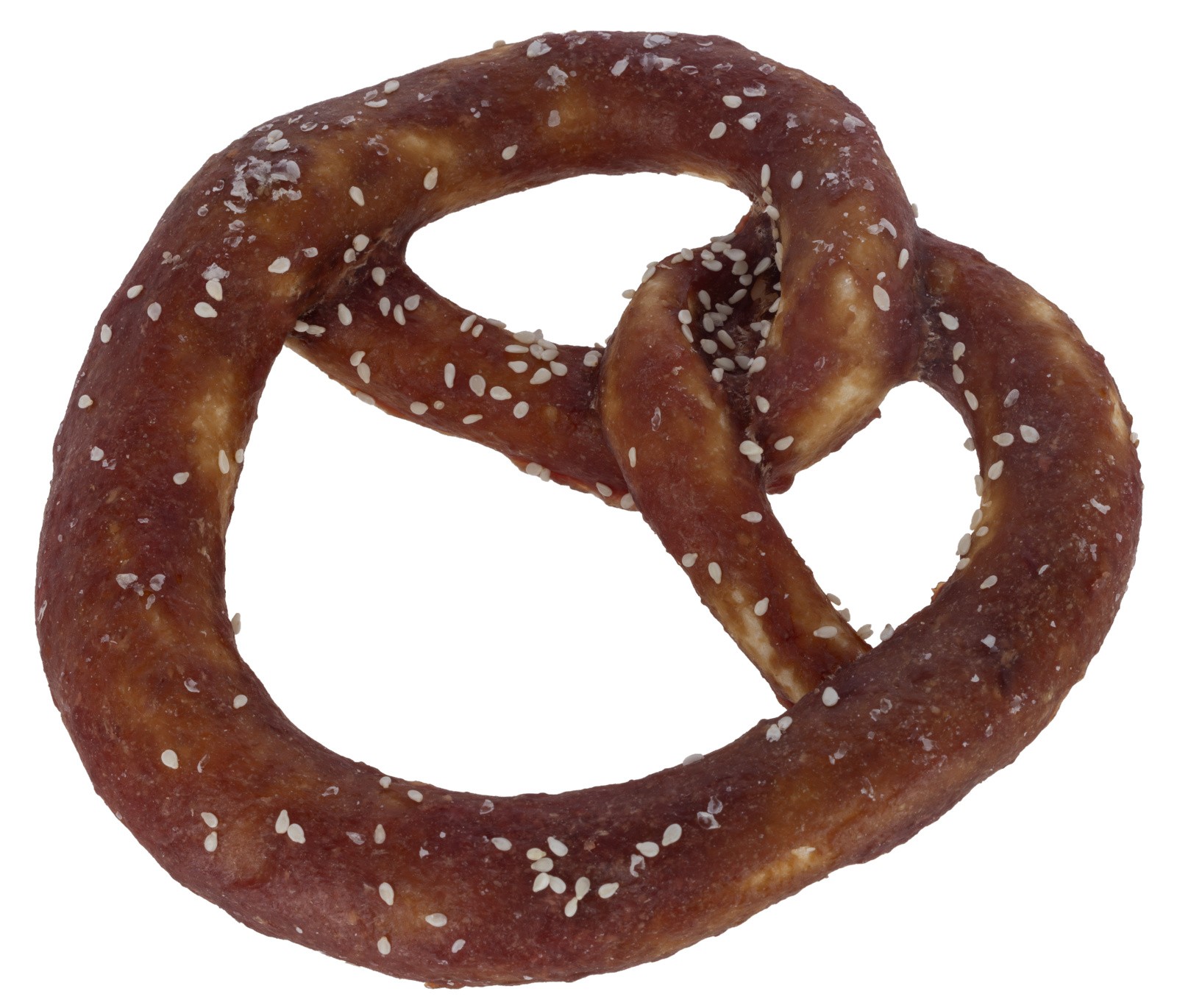 Beef hide pretzel with duck XL, 15 x 15 cm, 130 g, Kerbl