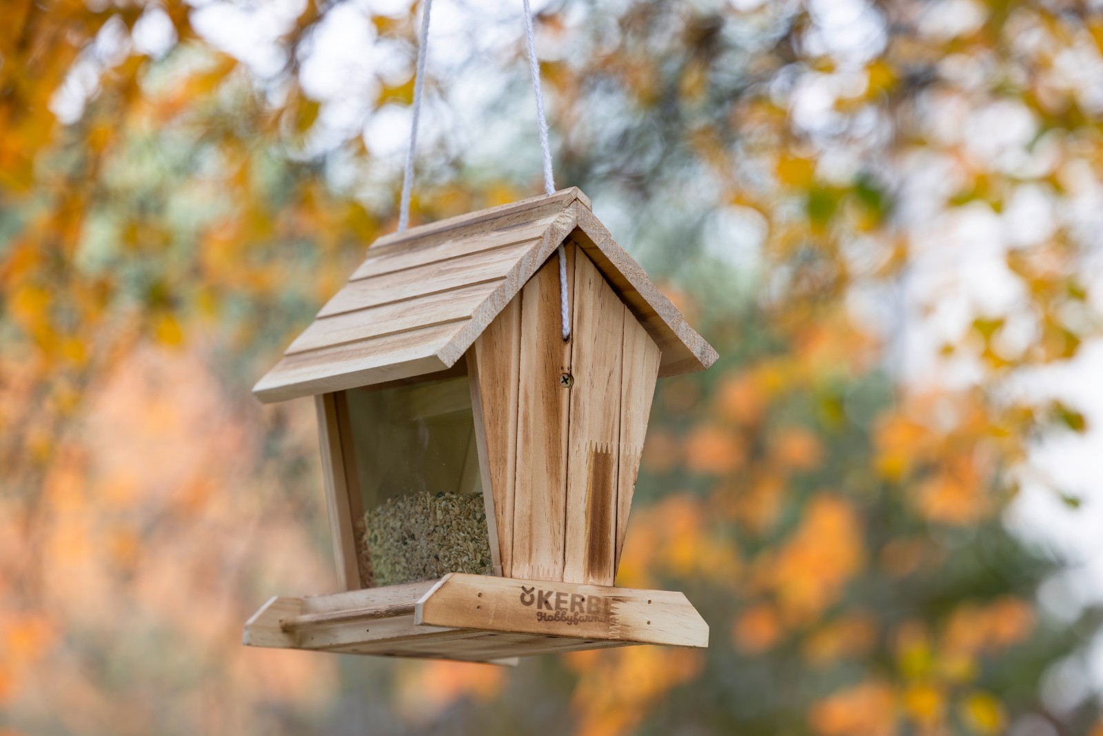 Snowberg bird feeder, wood, 28 x 18 x 25 cm, Kerbl