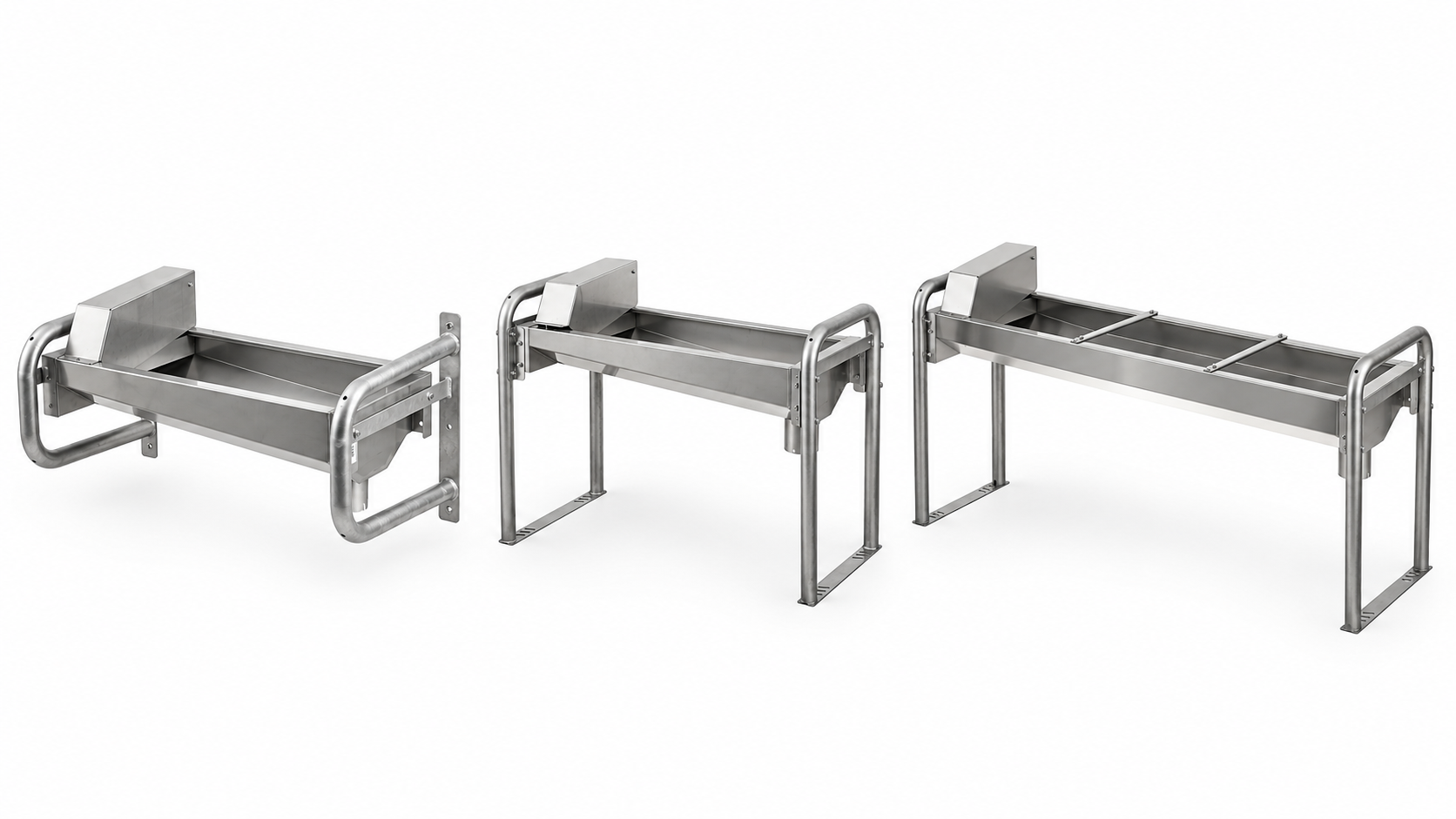 Kerbl Trough Drinker, Stainless Steel, Heated, Various Types